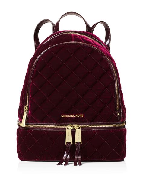 michael kors rhea velvet purple|Michael Kors rhea mini backpack.